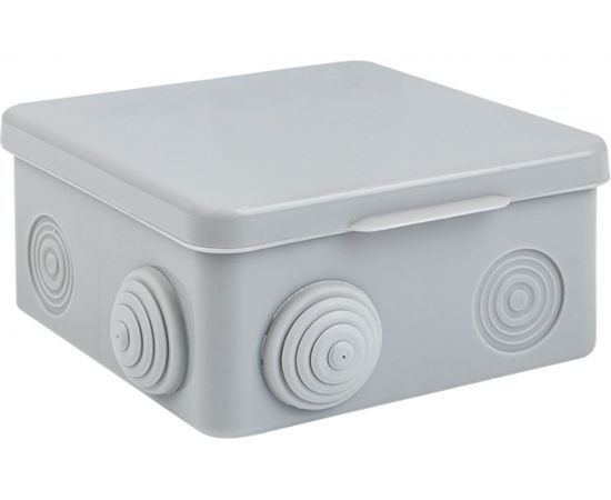 Распаячная коробка EKF, КМР-030-014 с крышкой, наружная, 8 мембранных вводов, IP54 розничный стикер plc-kmr-030-014-r 