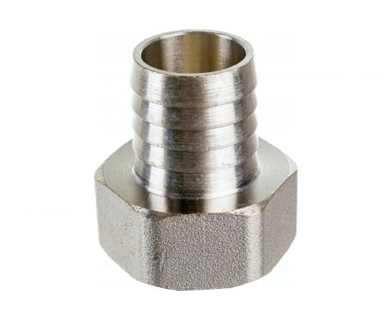 Штуцер (внутренняя резьба 1"" - елочка 25 мм; латунь никелированная) SANTRADE 1443 