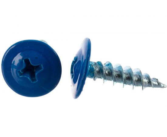 Саморезы с пресс-шайбой Госкреп 4.2х16 мм, синие, RAL5005, 35 шт. 1-0017330 