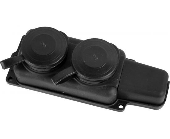 Штепсельная колодка Volsten Sb1-M2Z Black IP54 2 места черная с заземлением Модель РП 16-232 14435 