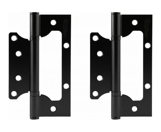 Петля накладная универсальная НОРА-М STD 800-5"" FHP-STD без колп.(черный, 125x75x2,5 мм) 18477 