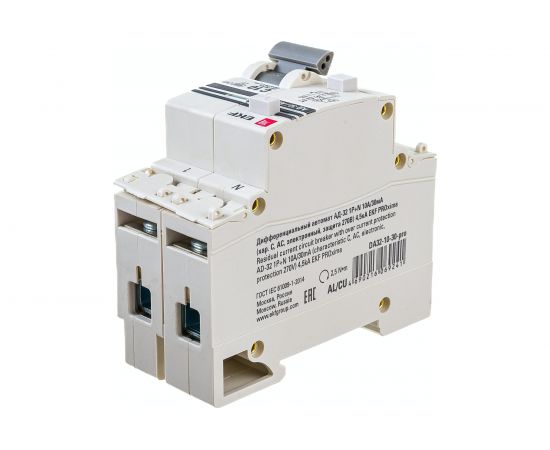 Дифференциальный автомат EKF АД-32 1P+N 10А/30мА 4,5кА PROxima SQDA32-10-30-pro – изображение 2