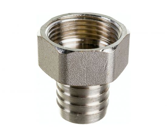 Штуцер (внутренняя резьба 1"" - елочка 25 мм; латунь никелированная) SANTRADE 1443 – изображение 2