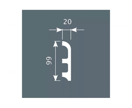 Плинтус Cosca decor PX014 99x20 мм, 2000 мм, экополимер СПБ070405 – изображение 2