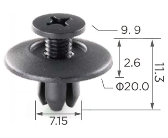Автокрепеж для Lexus/Suzuki/Toyota 10 шт 9046707044, 09409073035ES КрепАвто 0159 – изображение 2