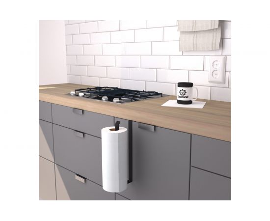 Держатель для бумажных и кухонных полотенец EMBODIMENT полочное крепление, черный EMB-PTH-SH-B – изображение 2