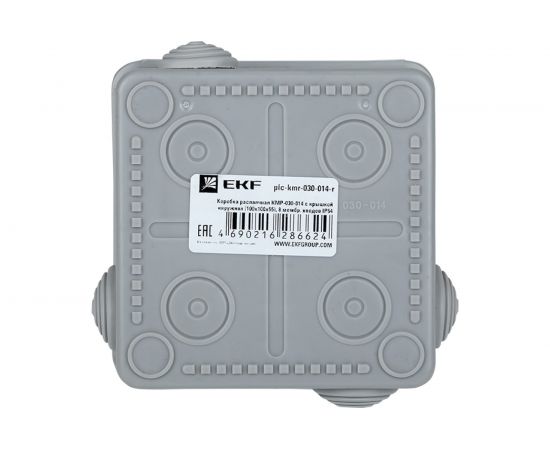 Распаячная коробка EKF, КМР-030-014 с крышкой, наружная, 8 мембранных вводов, IP54 розничный стикер plc-kmr-030-014-r – изображение 2