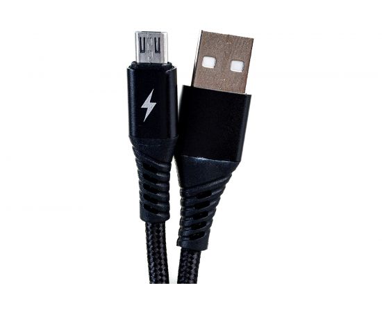 Кабель SKYWAY USB - microUSB 3.0А 2м Черный в пакете zip S09602006 – изображение 2