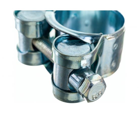 Силовой хомут Nord-Yada Д: 20-22 мм, Ш: 18 мм, Т: 0,6 мм, болт: М5х40, оцинкованная сталь 905983 – изображение 3