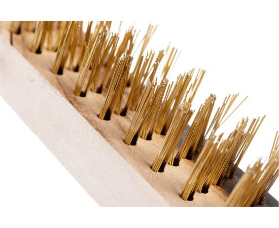 Металлическая щетка ON с деревянной ручкой, 4-х рядная, 20-01-004 – изображение 3