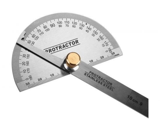 Транспортир с линейкой DEKO из нержавеющей стали 198мм DKM198041-0221 – изображение 3