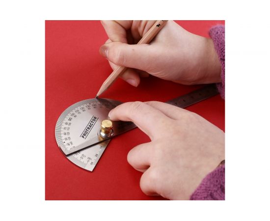 Транспортир с линейкой DEKO из нержавеющей стали 198мм DKM198041-0221 – изображение 4