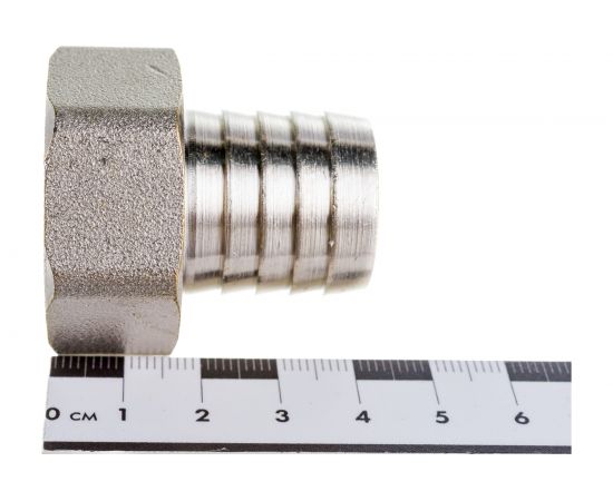 Штуцер (внутренняя резьба 1"" - елочка 25 мм; латунь никелированная) SANTRADE 1443 – изображение 5