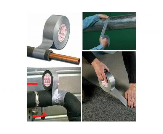 Клейкая армированная лента BRAUBERG 50 мм х 40 м, прочная тканевая основа, европодвес 606771 – изображение 6