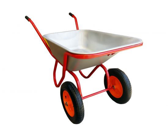 Строительная 2-х колесная тачка Промышленник 110л. пневмо колесо усиленная цинк. ПРОМ-110У2КП – изображение 7