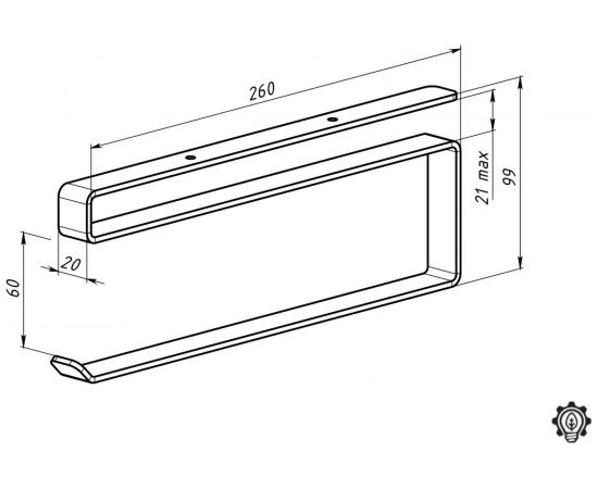 Держатель для бумажных и кухонных полотенец EMBODIMENT полочное крепление, черный EMB-PTH-SH-B – изображение 7
