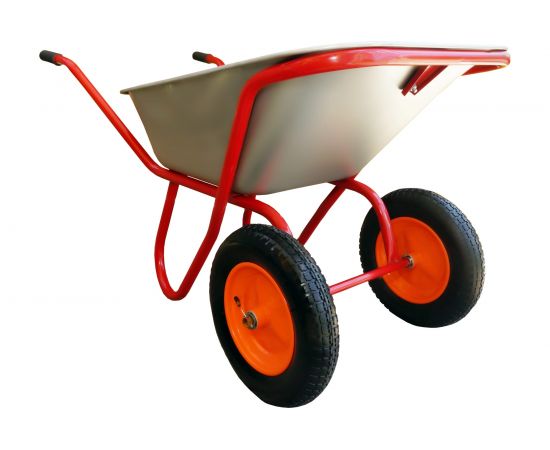 Строительная 2-х колесная тачка Промышленник 110л. пневмо колесо усиленная цинк. ПРОМ-110У2КП – изображение 9