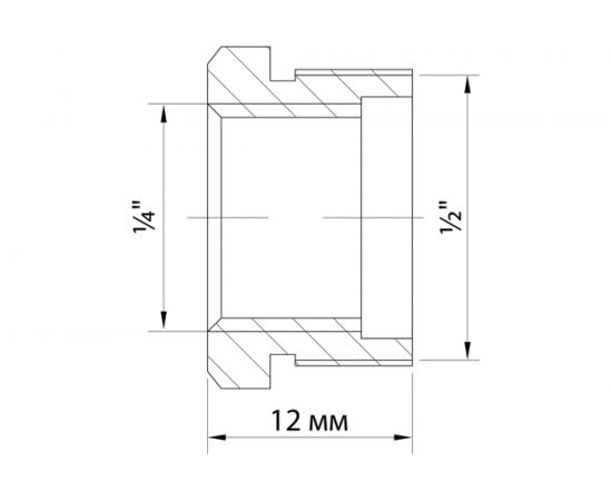 Футорка VRT 1/2-1/4 нар/вн., никель 1902-001508 505340 – изображение 9