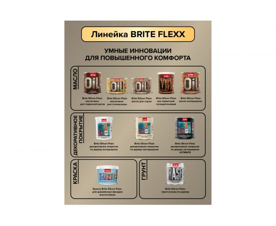 Декоративное покрытие по дереву BRITE FLEXX экстерьерное, орегон, ведро 2,7 л 212457 – изображение 10