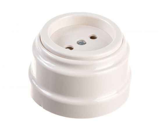 Розетка Bylectrica РА16-0205 1-местная без заз. со шторк. 16А ОУ, серия РЕТРО, бежевый 