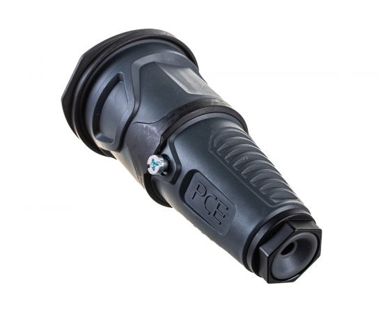 Кабельная розетка PCE 16A 220V 2P+E IP54 с крышкой, корпус темно-серый, крышка и маркер черный 2511-as 