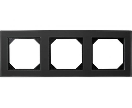 Трехпостовая рамка LIREGUS Эпсилон К14-245-03 E/BG черное стекло 28-238 