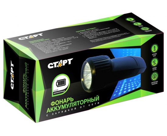Компактный ручной фонарь СТАРТ LHE 509-B1 Black 