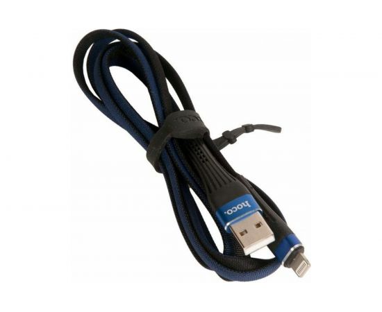 Кабель USB Hoco U39 Slender для Lightning, 2.4А, длина 1.2м, синий 813520 