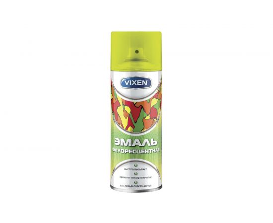 Флуоресцентная эмаль Vixen желтый флуоресцентный, аэрозоль 520 мл VX-54004 