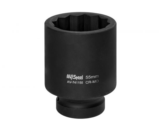 Головка ударная двенадцатигранная удлиненная (55 мм; 1""DR) AV Steel AV-741155 