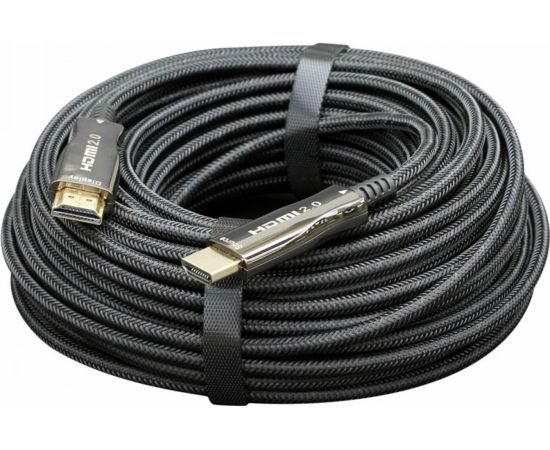 Активный оптический HDMIv2.0 кабель Cablexpert 50м 19M/19M AOC Premium S позолоченные разъемы экран CCBP-HDMI-AOC-50M 