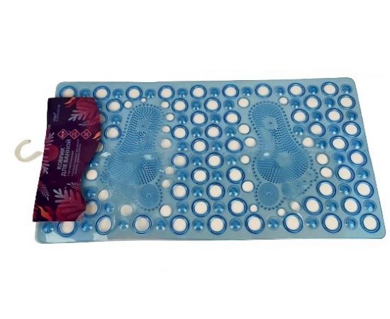 Коврик для ванной EUROHOUSE Следы ПВХ, 66х3, 6 см 14128 