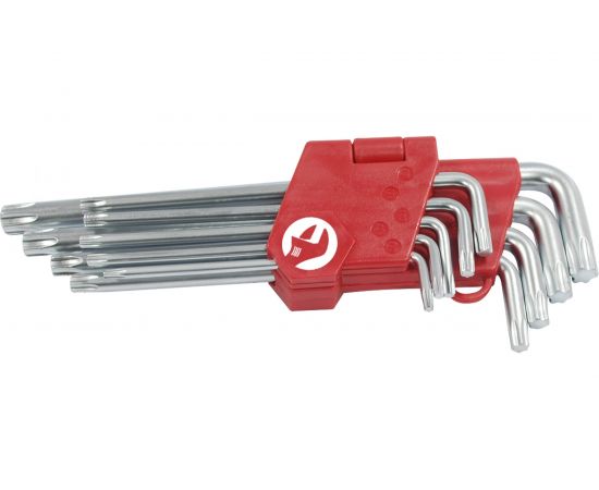 Набор Г-образных ключей INTERTOOL TORX 9 шт, Т10-Т50, Cr-V HT-0608 