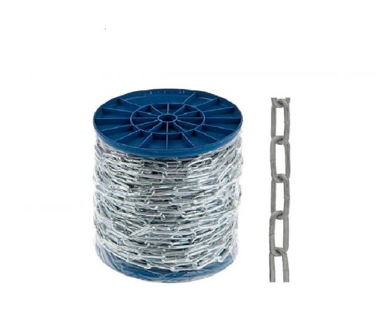 Длиннозвенная цепь МЕТАЛЛСЕРВИС DIN 763, 5 мм, оцинкованная, 32 м 1227107 