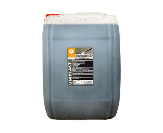 Добавка в бетонные и цементные растворы APIS СУПЕРПЛАСТИФИКАТОР UNIPLAST (канистра; 33 кг) 4665296517098 