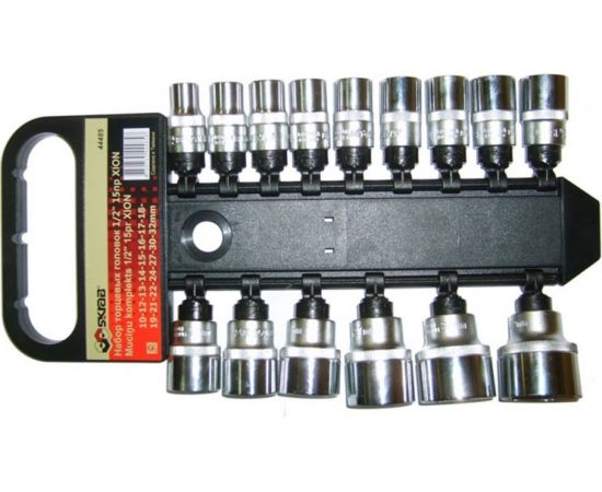 Набор торцевых головок Xi-On (15 шт; 10-32 мм; 1/2) SKRAB 44485 