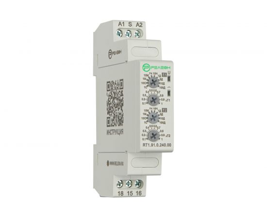 Реле времени РЕЛЕОН асимметричный повтор цикла, 1 CO конт. 8а; 24-240 AC/DC RT191024000 