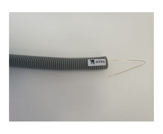 Гибкая гофрированная труба ПНД ZITEG d25 мм с протяжкой, цвет серый, 100м 7930108870119 – изображение 2