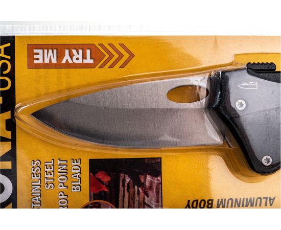 Хозяйственный нож с выдвижным лезвием из нержавеющей стали с алюминиевым корпусом NIKONA 33-533 – изображение 2