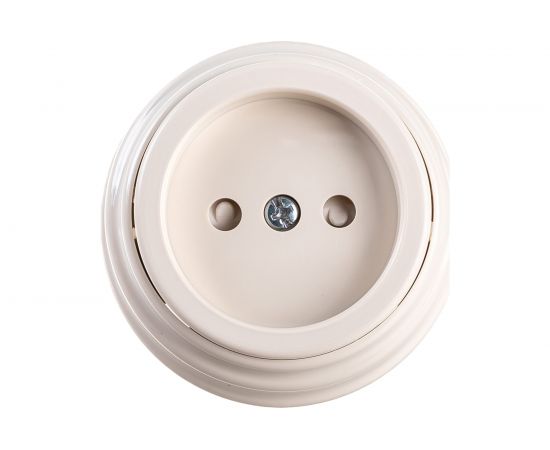 Розетка Bylectrica РА16-0205 1-местная без заз. со шторк. 16А ОУ, серия РЕТРО, бежевый – изображение 2