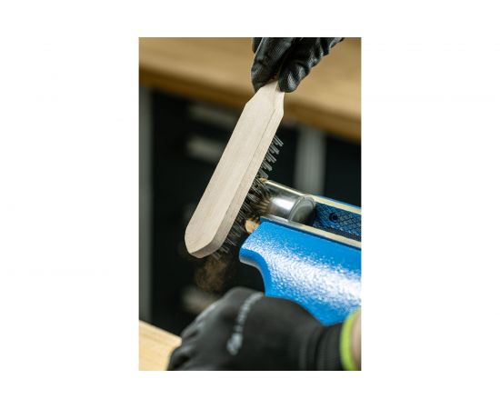 Проволочная щетка HOEGERT TECHNIK стальная проволока, 4x15 HT3B624 – изображение 2