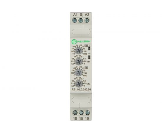 Реле времени РЕЛЕОН асимметричный повтор цикла, 1 CO конт. 8а; 24-240 AC/DC RT191024000 – изображение 2