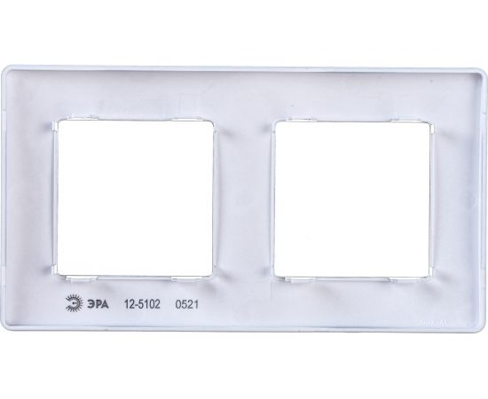 Рамка для розеток и выключателей ЭРА Серия 12 12510203 на 2 поста, Сатин, алюминий Б0052511 – изображение 3
