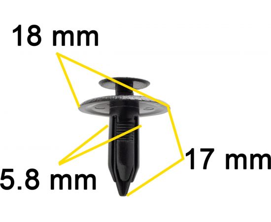 Автокрепеж для Mazda 10 шт B46768AC302, B46768AC328, B46768AC3 КрепАвто 1546 – изображение 3