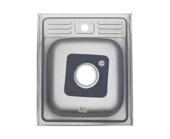 Мойка MELANA 5060 0,8/180 ДЕКОР накладная, прямоугольная с сифоном 099D t 10 – изображение 3