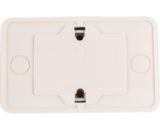 Розетка Intro Quadro с заземлением двойная 2x2P+E Schuko, 16А-250В, IP20, открытая установка, сосна, Б0053807 – изображение 3