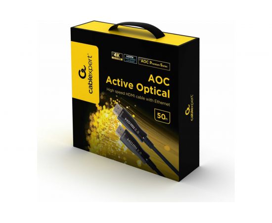 Активный оптический HDMIv2.0 кабель Cablexpert 50м 19M/19M AOC Premium S позолоченные разъемы экран CCBP-HDMI-AOC-50M – изображение 4