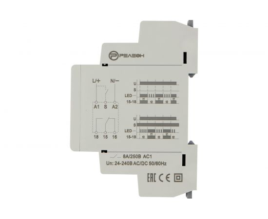Реле времени РЕЛЕОН асимметричный повтор цикла, 1 CO конт. 8а; 24-240 AC/DC RT191024000 – изображение 4