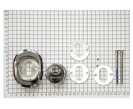 Защитная врезная броненакладка DOORLOCK DL PRO5417/20 CP полированный хром, HRC50, А=55-85мм 73381 – изображение 6
