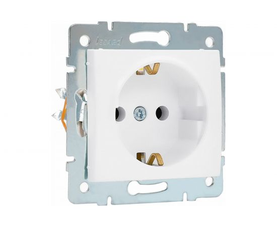 Розетка LEZARD KARINA с/ з ПБТ белая 707-0288-122В 